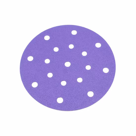 6 インチ パープル ベルクロ研磨ディスク ジルコニウム コランダム サンドペーパー 車のサンディング用